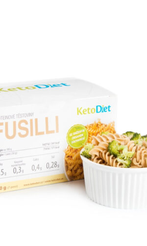 KetoDiet Proteínové cestoviny FUSILLI (7 porcií) - test na koronavírus