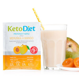 KetoDiet Proteínový nápoj príchuť marhuľa a mango (7 porcií) - test na koronavírus