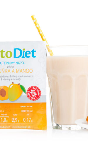 KetoDiet Proteínový nápoj príchuť marhuľa a mango (7 porcií) - test na koronavírus