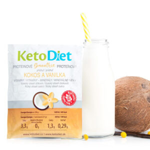 KetoDiet Proteínové smoothie príchuť kokos a vanilka (7 porcií) - test na koronavírus