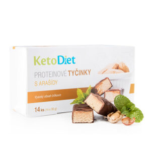 KetoDiet Proteínové tyčinky s arašidmi (14 ks - 7 porcií) - test na koronavírus