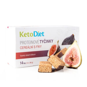 KetoDiet Proteínové tyčinky cereálne s figami (14 ks - 7 porcií) - test na koronavírus