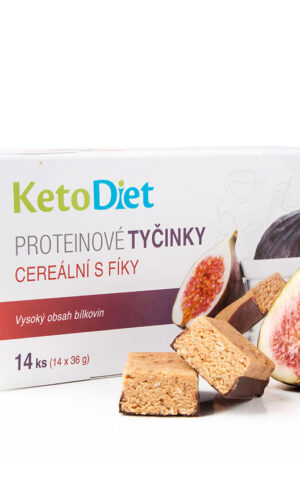 KetoDiet Proteínové tyčinky cereálne s figami (14 ks - 7 porcií) - test na koronavírus