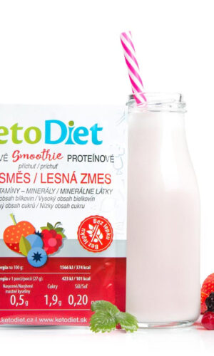 KetoDiet Proteínové smoothie príchuť lesná zmes (7 porcií) - test na koronavírus