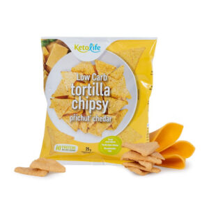 KetoLife Tortilla chipsy – príchuť čedar (25 g) - test na koronavírus