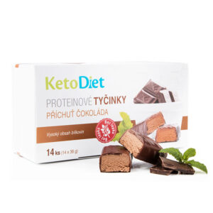 KetoDiet Proteínové tyčinky príchuť Čokoláda (14 ks - 7 porcií) - test na koronavírus