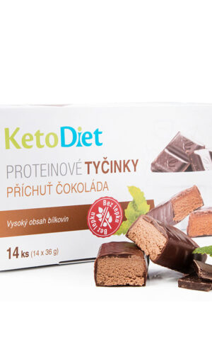 KetoDiet Proteínové tyčinky príchuť Čokoláda (14 ks - 7 porcií) - test na koronavírus