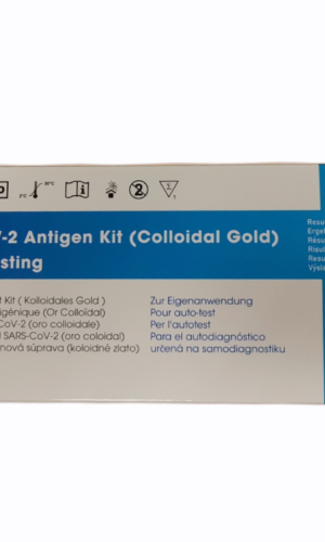 Certifikovaný antigénový výterový test na COVID-19 GoldSite Ag s 99 % úspešnosťou výsledkov – 5 ks - test na koronavírus