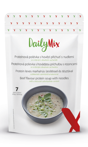 DailyMix Proteínová polievka s hovädzou príchuťou s rezancami (7 porcií) - DailyMix - Ketomix