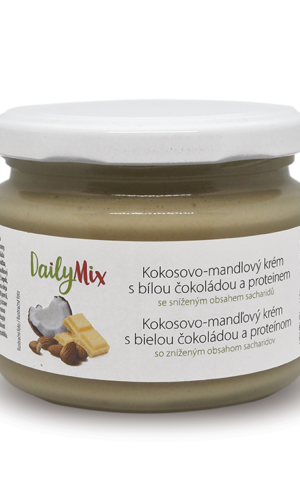 DailyMix Kokosovo-mandľový krém s bielou čokoládou a proteínom (10 porcií) - DailyMix - Ketomix