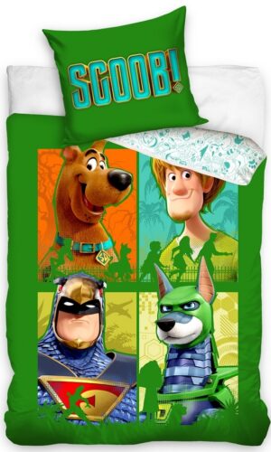 Detské bavlnené obliečky Scooby Doo Zelená štvorka