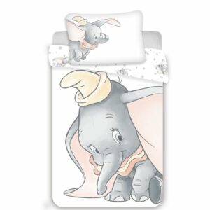 Detské bavlnené obliečky do postieľky Dumbo Grey