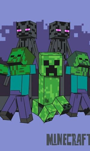 Jerry Fabrics Detská fleecová deka Minecraft Mobs coming for you